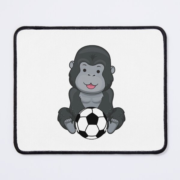Item preview, Cute Gorilla Holding Soccer Ball designed and sold by ijdesigns.