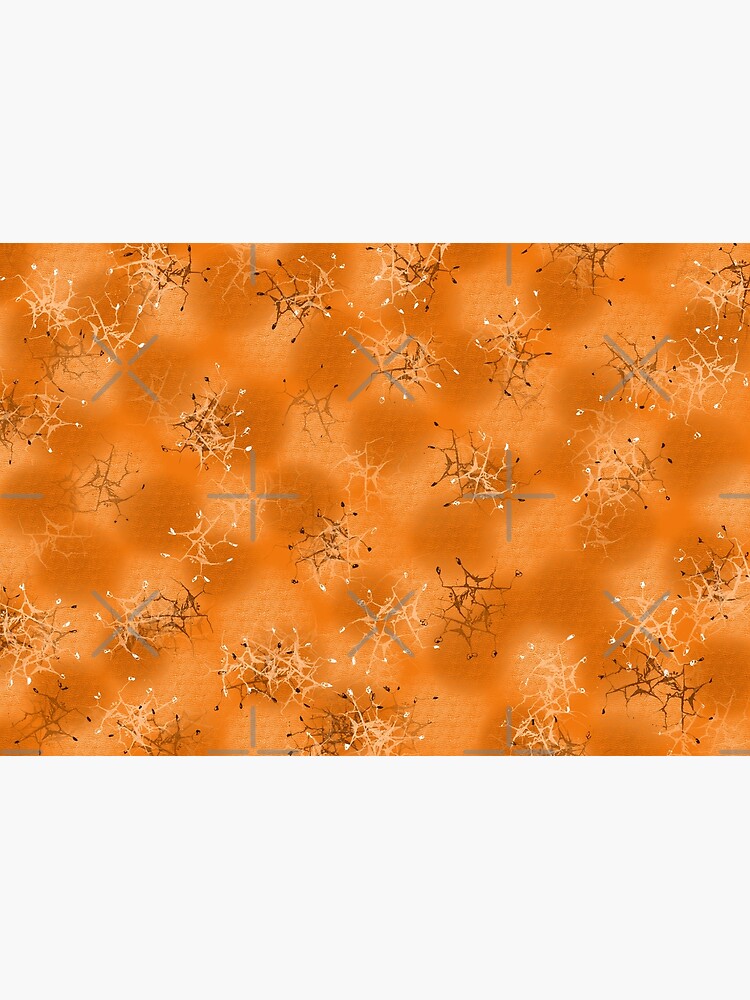 Discover Burnt Orange Autumn Pattern - leather hint Premium Matte Vertical Poster