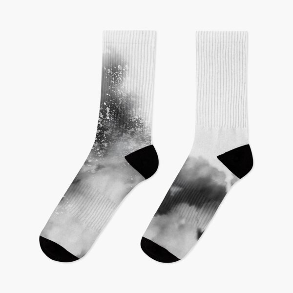 Item preview, Black and White Soft Abstract Watercolour Clouds designed and sold by kasamor.