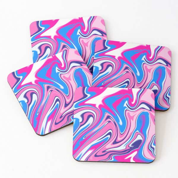 Item preview, pink blue psychedelic swirl trippy artwork abstract acrylic designed and sold by Golden-place.