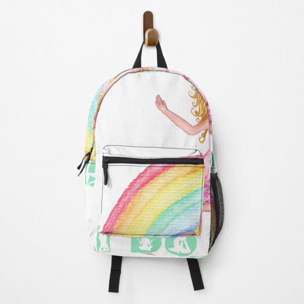Item preview, yoga and meditating practice with rainbow unicorn designed and sold by MoooSalah.