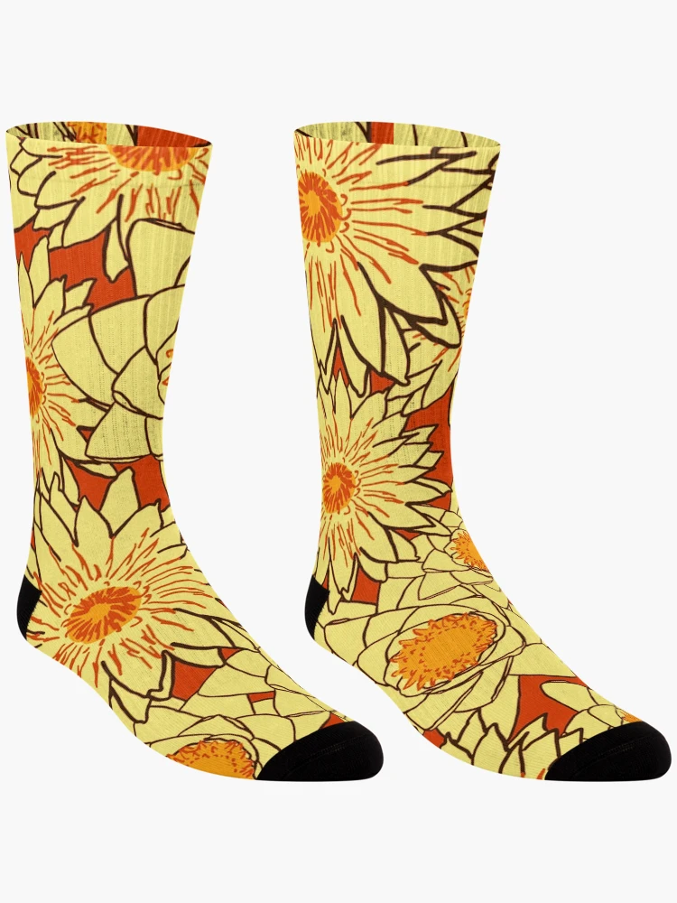 Thumbnail 3 of 5, Socks, Flowers Fall Pattern designed and sold by Funkey.