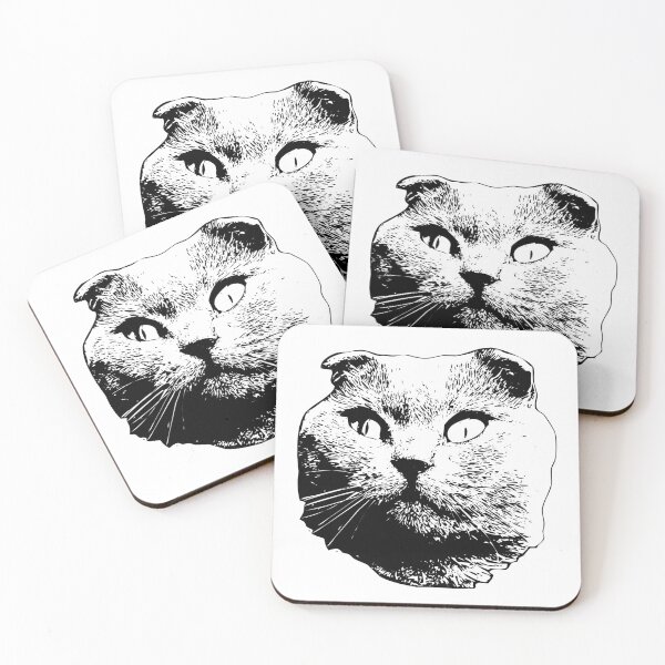 Item preview, Scottish Fold Cat Art designed and sold by ElegantCat.
