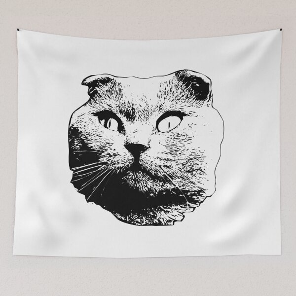 Item preview, Scottish Fold Cat Art designed and sold by ElegantCat.