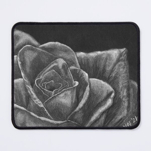 White Rose Mouse Pad