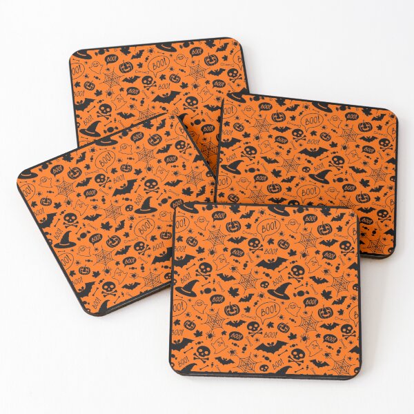 Item preview, Halloween orange festive seamless pattern designed and sold by Golden-place.
