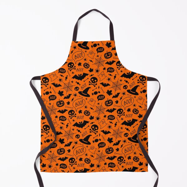 Item preview, Halloween orange festive seamless pattern designed and sold by Golden-place.