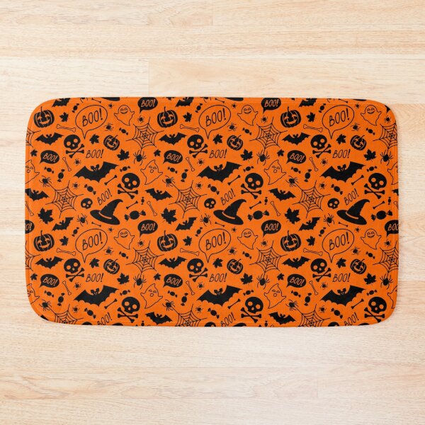 Item preview, Halloween orange festive seamless pattern designed and sold by Golden-place.