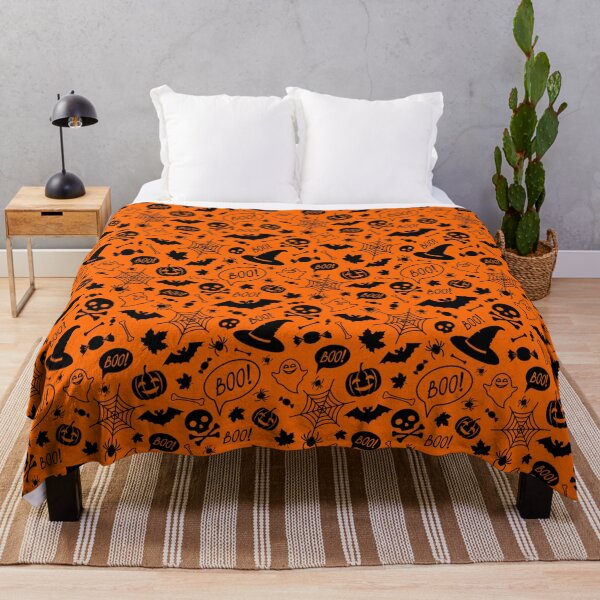 Item preview, Halloween orange festive seamless pattern designed and sold by Golden-place.