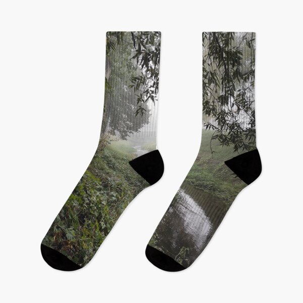 Item preview, The small river Fuhne in the morning mist designed and sold by Gourmetkater.