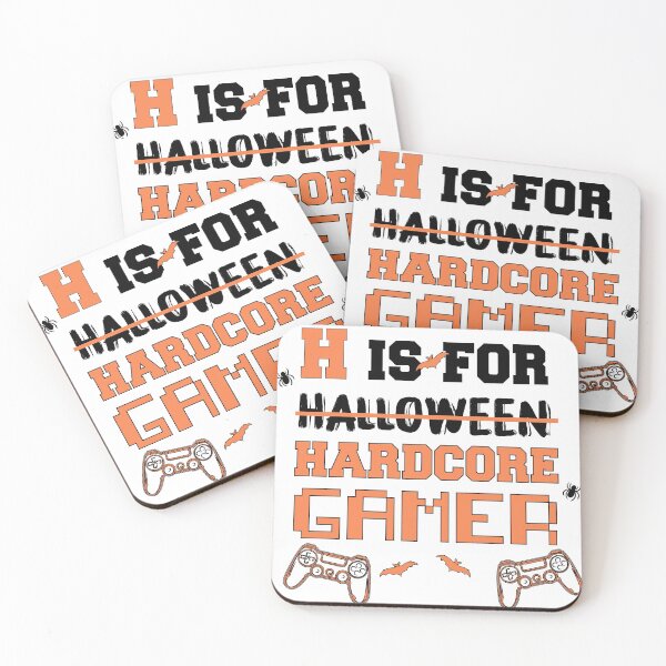 Item preview, H Is For Hardcore Gamer Funny Halloween Bats Video Games Joystick 2 designed and sold by IEXART.