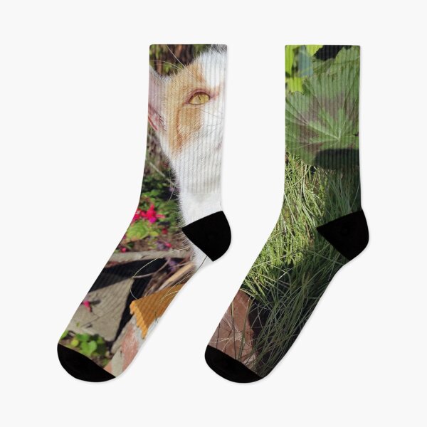 Item preview, Calico cat in the garden designed and sold by Gourmetkater.