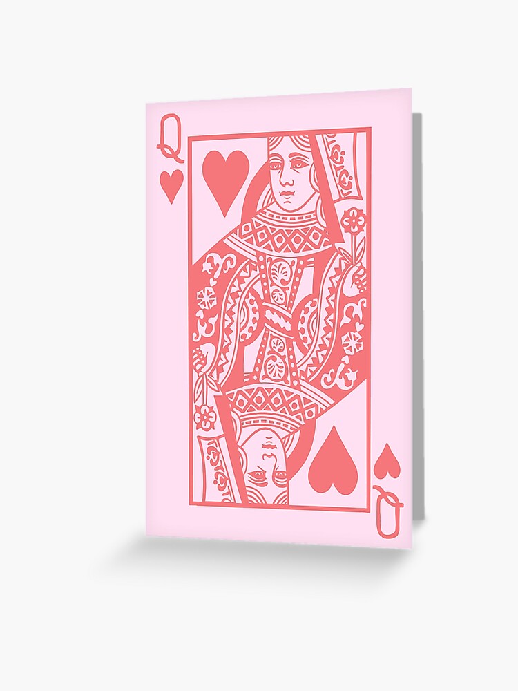 Pastel Pink Queen Of Hearts Stationery Cards