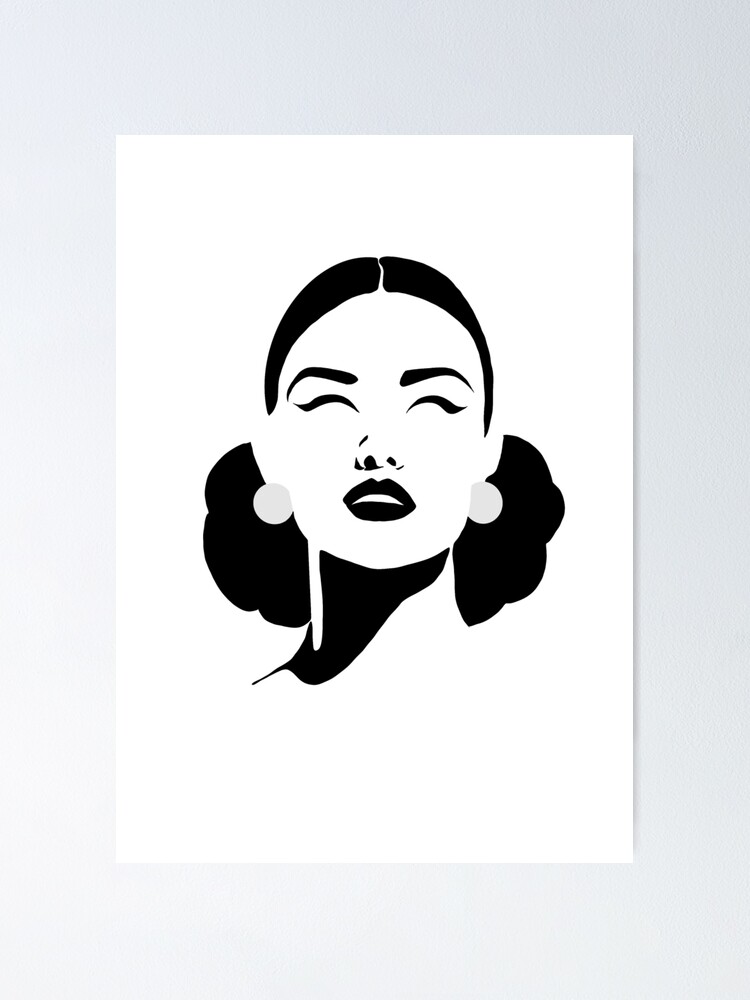 "Black and white Nastasha Valentine " Poster for Sale by HerJournal Redbubble