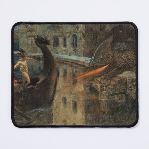 Item preview, Alexander Rothaug Mythological Scene with the Midgard Serpent designed and sold by Vintage Designs +.