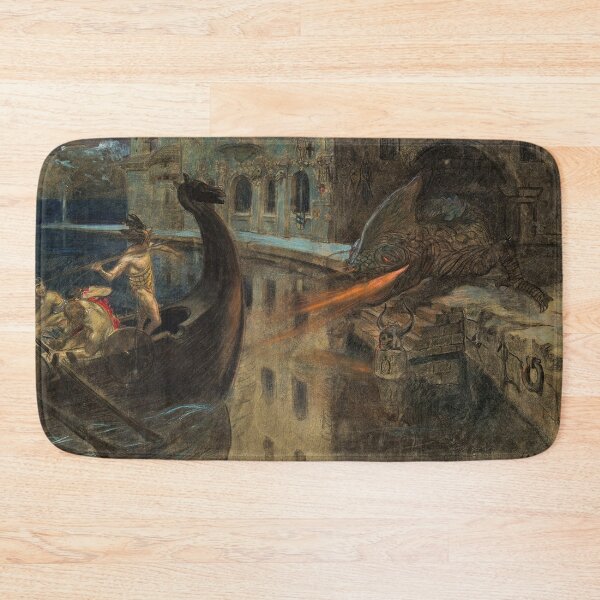 Item preview, Alexander Rothaug Mythological Scene with the Midgard Serpent designed and sold by Vintage Designs +.