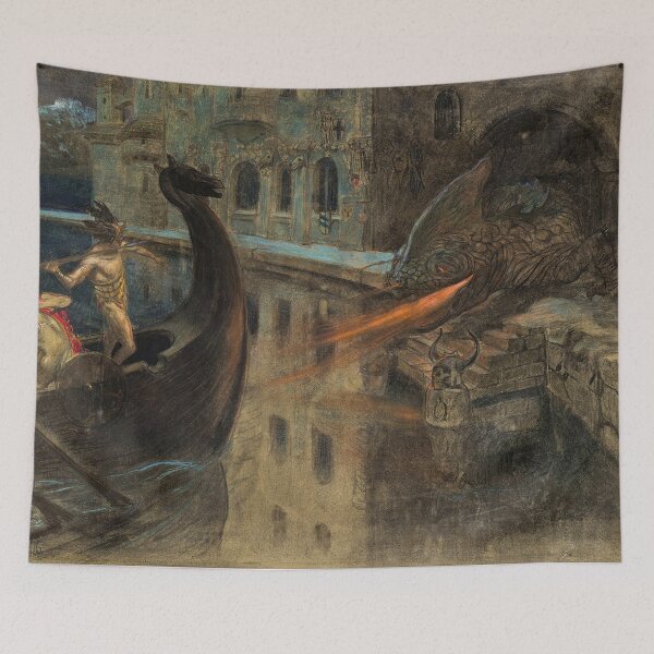Item preview, Alexander Rothaug Mythological Scene with the Midgard Serpent designed and sold by Vintage Designs +.