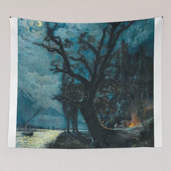 Item preview, Alexandre Nozal Nocturne Le lac Léman-Souvenir de Villeneuve designed and sold by Vintage Designs +.