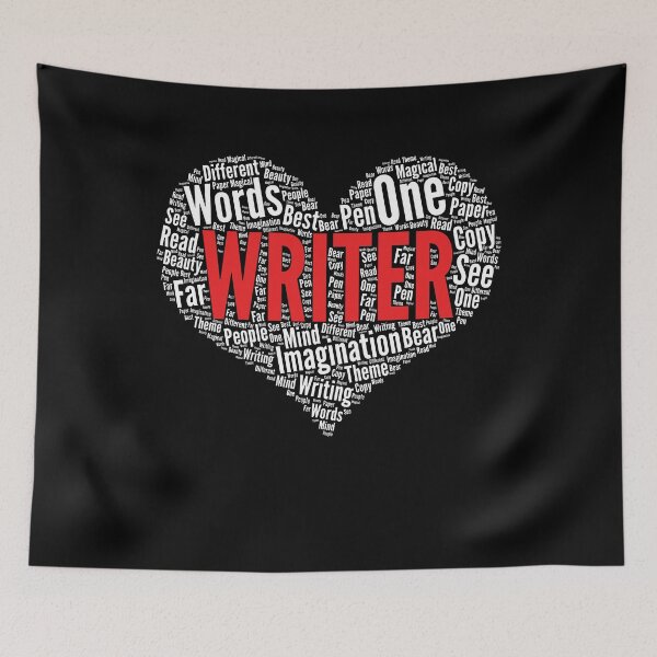 Item preview, Writer Heart Shape Word Cloud Design designed and sold by theodoros20.