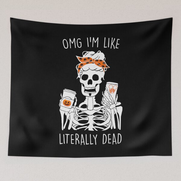 Item preview, Omg Im Like Literally Dead Halloween Girls Costume Skeleton Premium  designed and sold by GarrickShop.