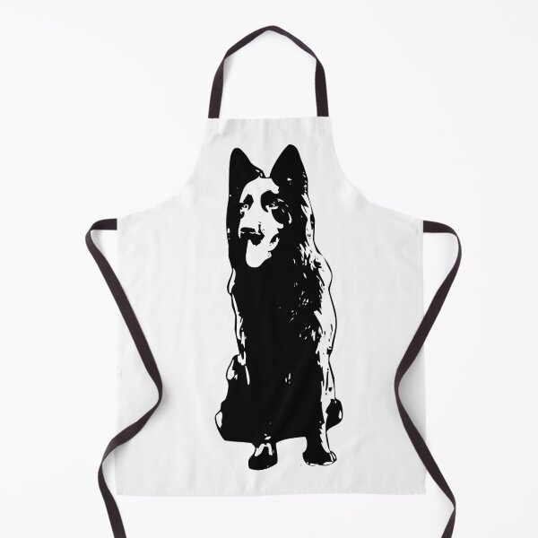 Item preview, German Shepherd Black and White Abstract Art designed and sold by ElegantCat.