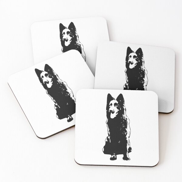 Item preview, German Shepherd Black and White Abstract Art designed and sold by ElegantCat.