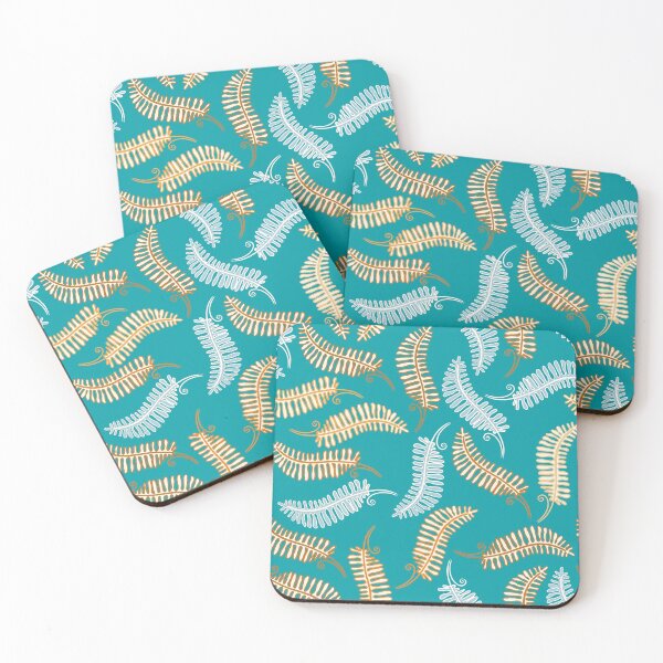 Item preview, Fern on turquoise designed and sold by Anna Ratkevich.