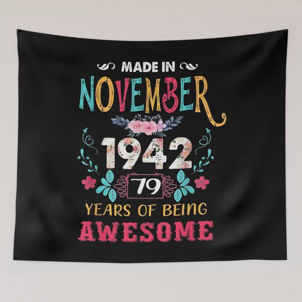 Item preview, Funny Awesome November 1942 Vintage 79th Birthday  designed and sold by AdonisShop.