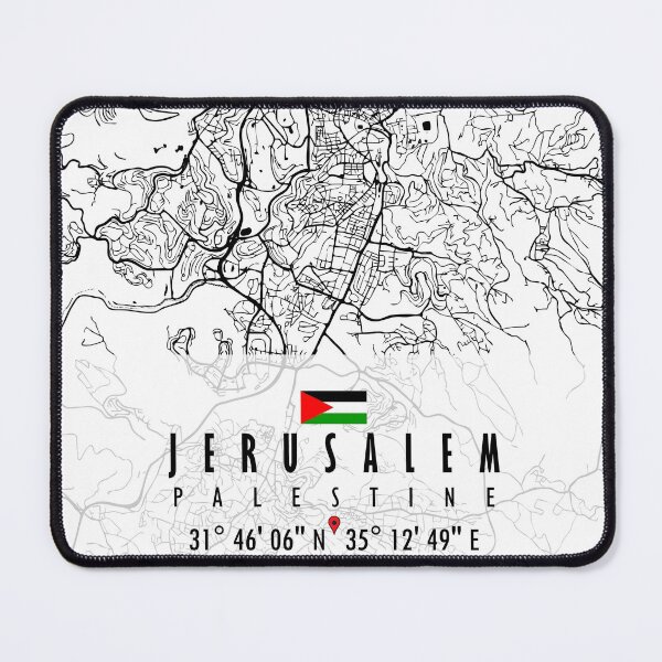 Item preview, JERUSALEM MAP PALESTINE designed and sold by hatimelhag.