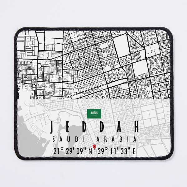 Item preview, JEDDAH MAP SAUDI ARABIA designed and sold by hatimelhag.
