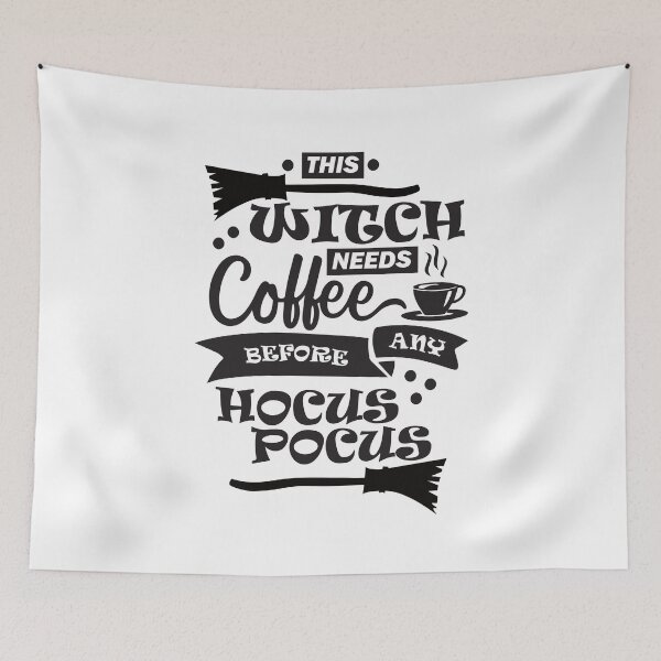 Item preview, This Witch Need Coffee Before Any Hocus Pocus designed and sold by Rhu Creations.