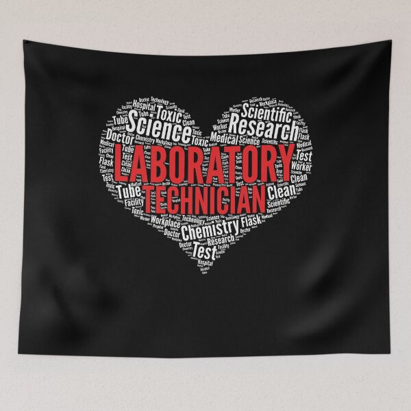 Item preview, Laboratory technician Heart Shape Word Cloud Design designed and sold by theodoros20.