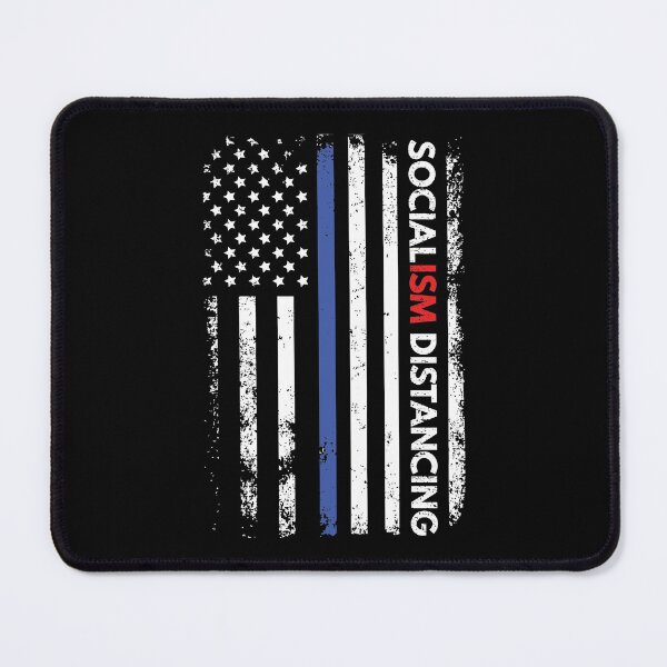 Item preview, Socialism Distancing Funny Anti Socialism Blue Line Support designed and sold by julianne5689.