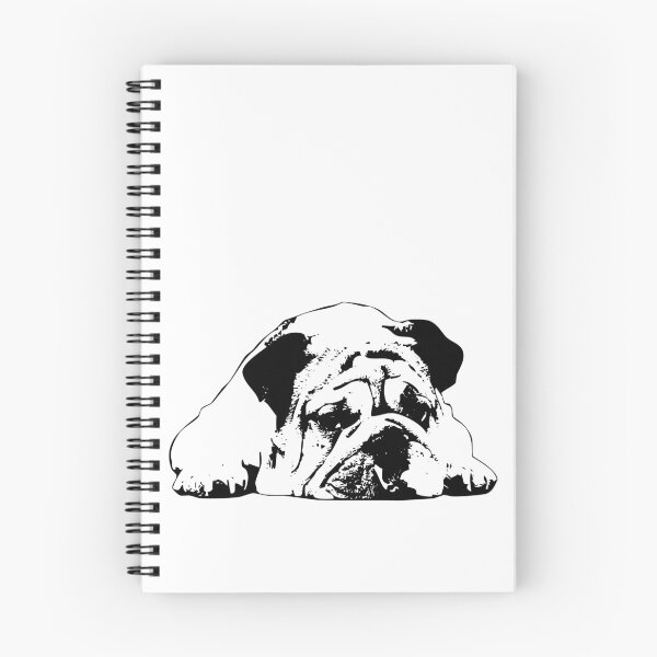 Item preview, Bulldog Black and White Minimalistic Abstract Art designed and sold by ElegantCat.