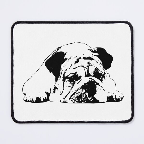 Item preview, Bulldog Black and White Minimalistic Abstract Art designed and sold by ElegantCat.