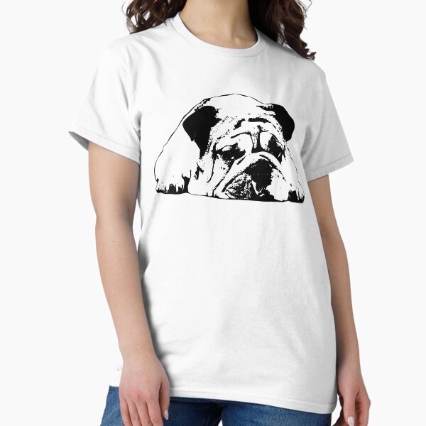 Item preview, Bulldog Black and White Minimalistic Abstract Art designed and sold by ElegantCat.