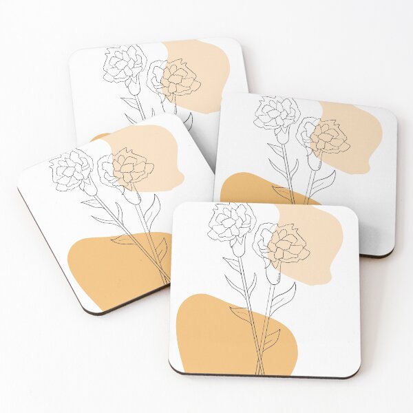 Item preview, Carnation line art print designed and sold by ArtByMelz.