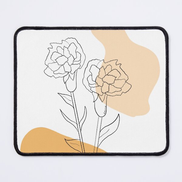 Item preview, Carnation line art print designed and sold by ArtByMelz.