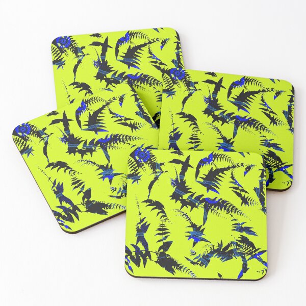 Item preview, Sky Jungle Lounge V.4: Dione Neon Tropical Leaves pattern by The Raumier designed and sold by N-W-T-S-I-O.
