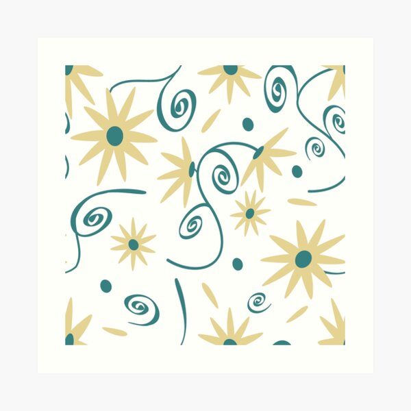 Wildflower on white Art Print