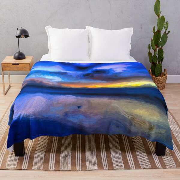 Bali Beach - Ocean Sunset Throw Blanket