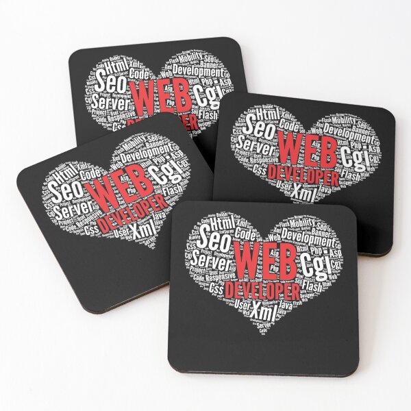 Item preview, Web developer Heart Shape Word Cloud Design designed and sold by theodoros20.