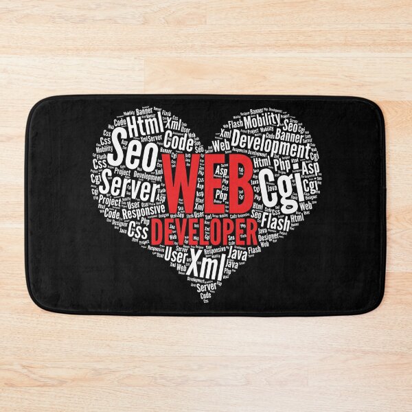 Item preview, Web developer Heart Shape Word Cloud Design designed and sold by theodoros20.