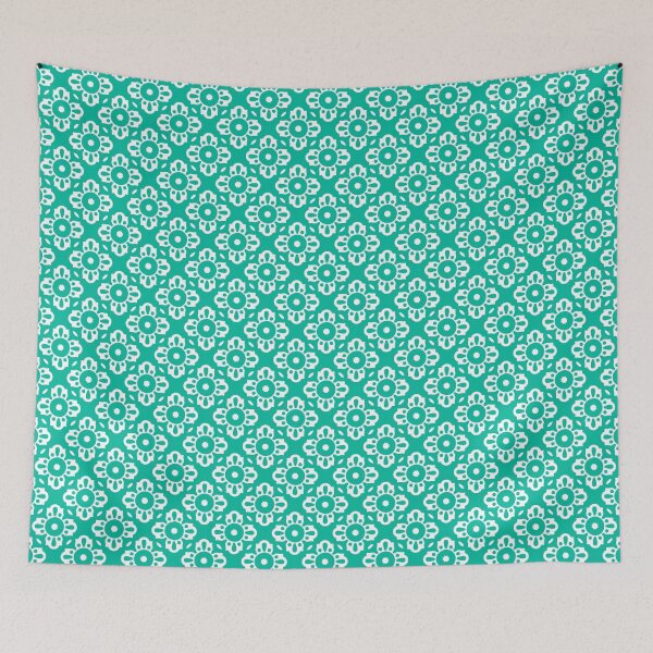 Item preview, Geometric Flowers - Green designed and sold by NolkDesign.