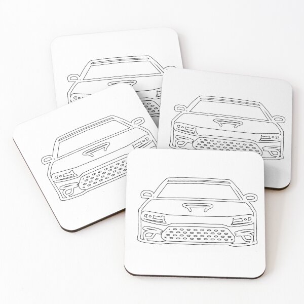 Item preview, C h a r g e r Outline in White designed and sold by FabFreakShop.