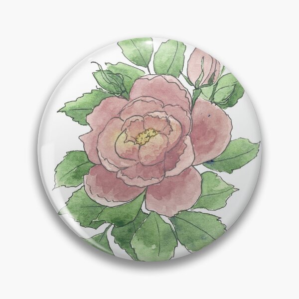 Item preview, Pink Watercolor Rose Illustration designed and sold by Danica Templeton.