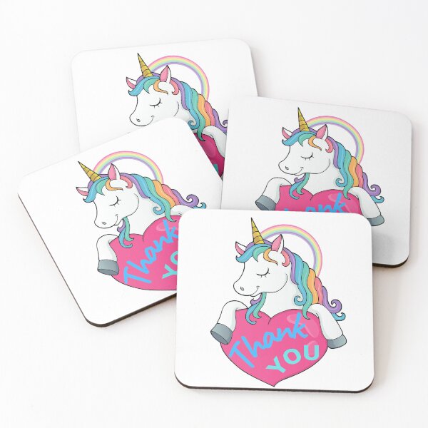 Item preview, Cute Colorful Unicorn Rainbow Heart Thank you designed and sold by Rainbows Rock.