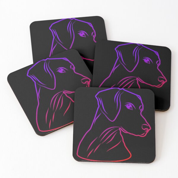 Item preview, Gradient Purple Red Dog Facing Right and Looking designed and sold by Vasabi88.