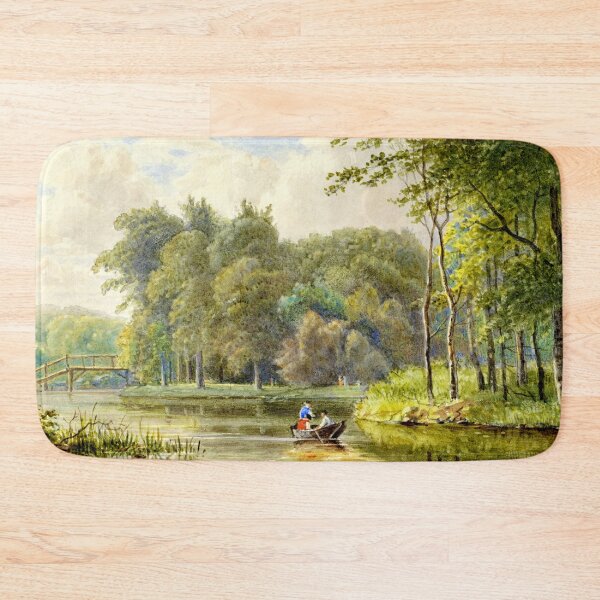 Item preview, Landscape With Figures in a Rowboat designed and sold by ChelleCreate.