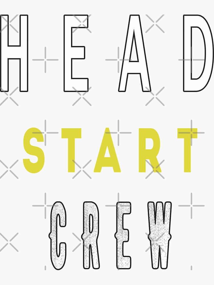 Thumbnail 3 of 3, Sticker, Head Start Crew designed and sold by FridPix.